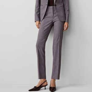 Ann Taylor Petite Mid Rise Eva Ankle Pant In Houndstooth